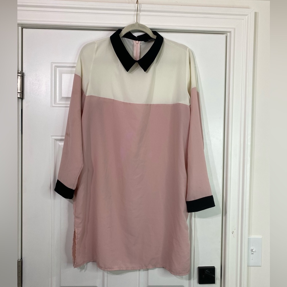 Barbie Inspired Pink Dress Peter Pan Collar Chic